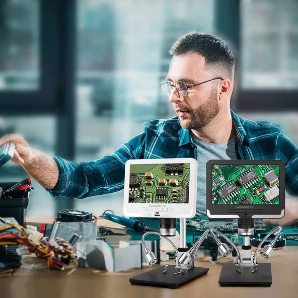 Andonstar AD206 Siyah 7 Inc LCD 1080P Devre Kartı Dijital Mikroskop - 3
