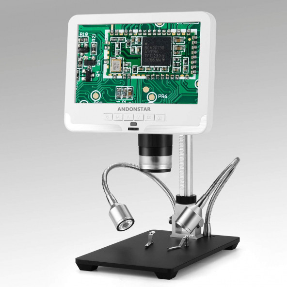 Andonstar AD206 Beyaz 7 Inc LCD 1080P Devre Kartı Dijital Mikroskop