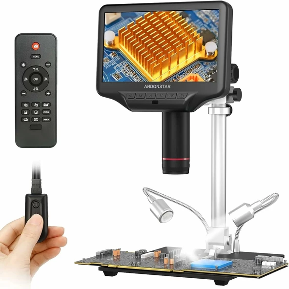Andonstar AD407 Pro 7 Inc Ekran 3D HDMI Lehimleme Dijital Mikroskop