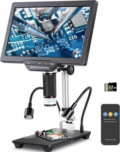 Koolertron 10.1 Inc HDMI Dijital Lehimleme Mikroskobu