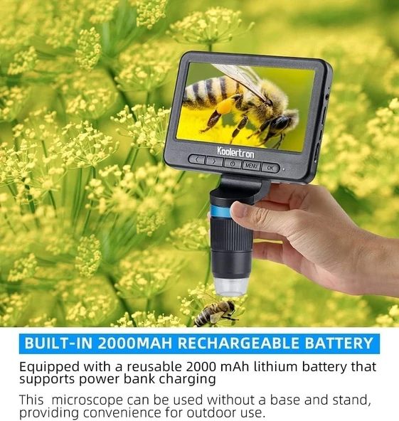 Koolertron 5 Inc LCD Dijital Mikroskop Video Mikroskop - 3