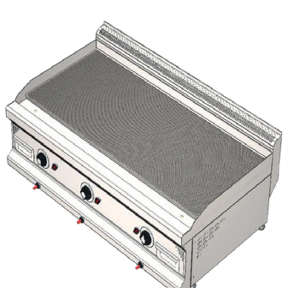 CSA Karacasan 900 Seri Set Üstü 120 cm Elektrikli Tam Kanallı Izgara 120x90x85Cm ürün görseli