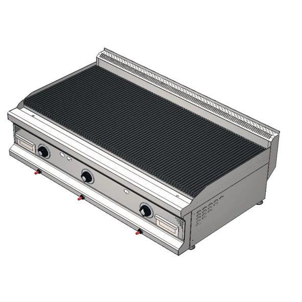 CSA Karacasan 900 Seri Set Üstü 120 cm Doğalgazlı Lavataş Döküm Izgara 120x90x85Cm