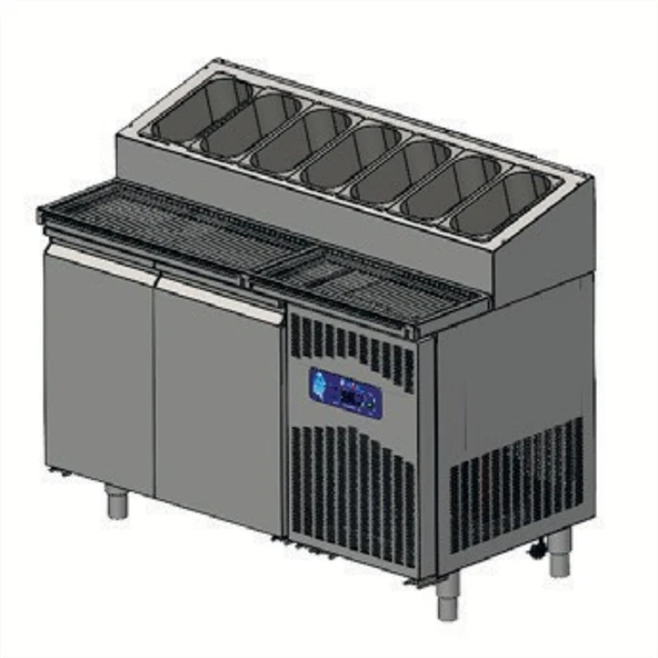 CSA Karacasan (430 Çelik) 141 cm İki Kapılı Pizza Hazırlık Dolabı ürün görseli