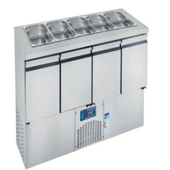 CSA Karacasan (304 Çelik) 632 Lt 186 cm Dört Kapılı Alttan Motorlu Küvetli Yatay Buzdolabı ürün görseli