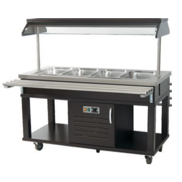 CSA Karacasan Üç Küvetli Salad Bar Ünitesi & Beyaz İnci Salad Bar
