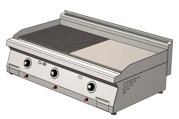 CSA Karacasan 120 cm 700 Seri Set Üstü Doğalgazlı Yarı Kanallı Izgara - Resim 2