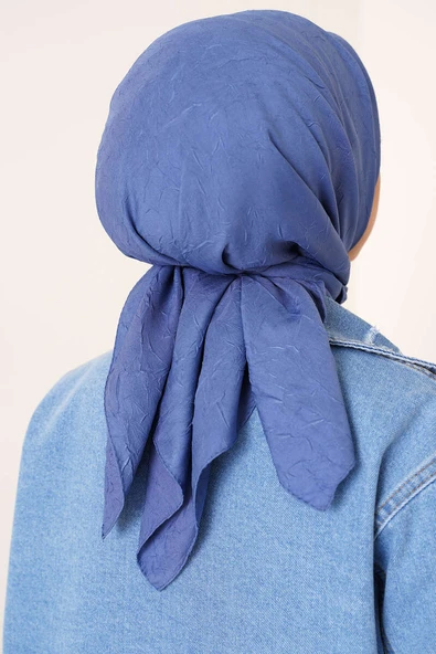 Bambu Kraş Eşarp Mavi - Resim 3