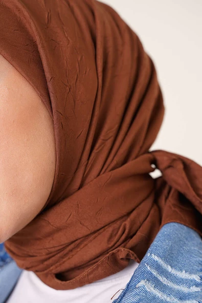 Bambu Kraş Eşarp Toprak - Resim 4