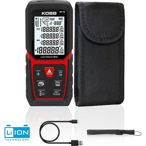 KOBB KBL120 120m Profesyonel Li-ion Şarjlı Lazer Metre