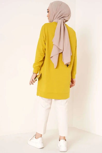 Salaş Armalı Tunik Yağ Yeşili - Resim 3