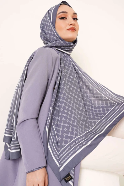 Dijital Baskılı Medine Şal Füme ürün görseli 1