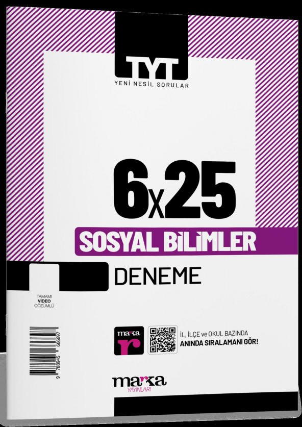 TYT Sosyal Bilimler 6x25 Deneme Marka Yayınları