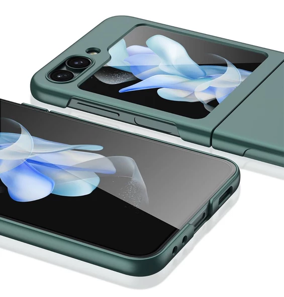 Samsung Galaxy Z Flip 5 Kılıf Sert Renkli Kıpta Kapak - 12