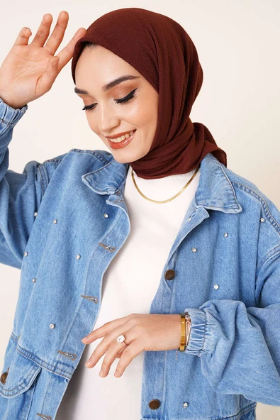 Mio Caz Eşarp Kahve ürün görseli 1