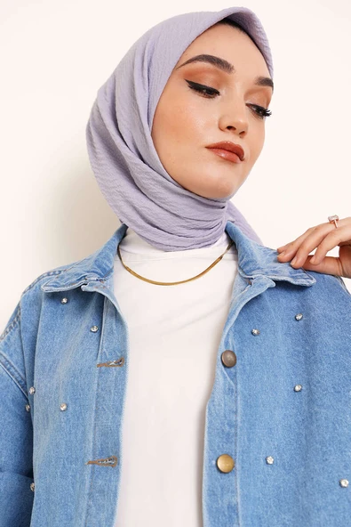 Mio Caz Eşarp Açık Gri - Resim 2