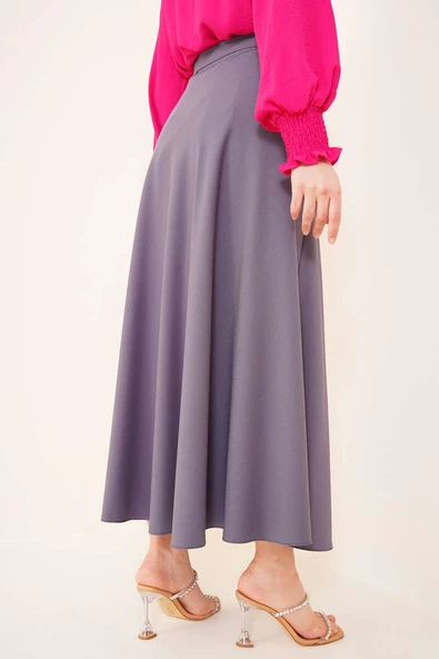 İnce Kemerli Etek Kayrak Grisi - Resim 3