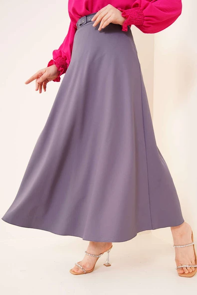 İnce Kemerli Etek Kayrak Grisi ürün görseli 1