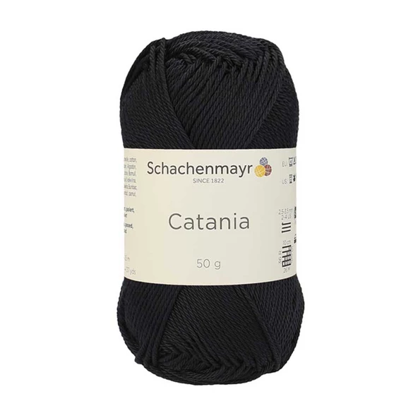 Catania El Örgü İpi / 50G / 110 Siyah - 1