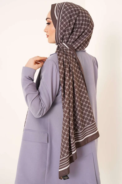 Dijital Baskılı Medine Şal Kestane - Resim 3