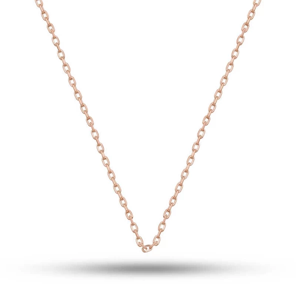 Lucky Life 925 Ayar Gumuss Rose 0.30 Mikron 50 Cm Forse Lucky Life Lucky Life Kadın Zincir