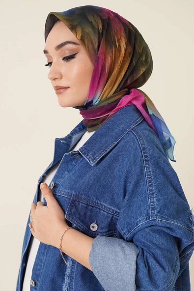 Renk Patlaması Eşarp Saks