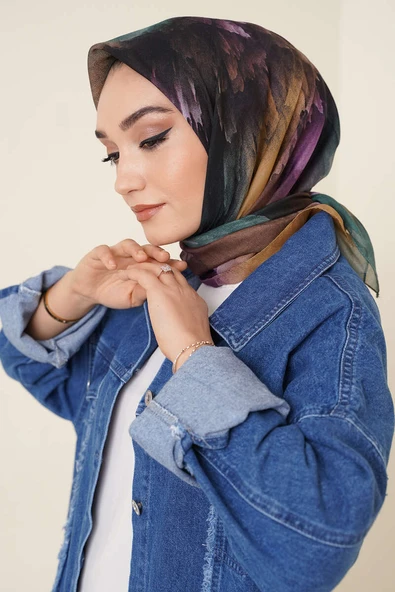 Renk Patlaması Eşarp Zümrüt