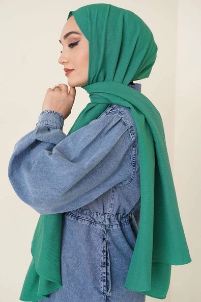 Pamuk Cazz Şal İpek Serisi Yeşil - Resim 2