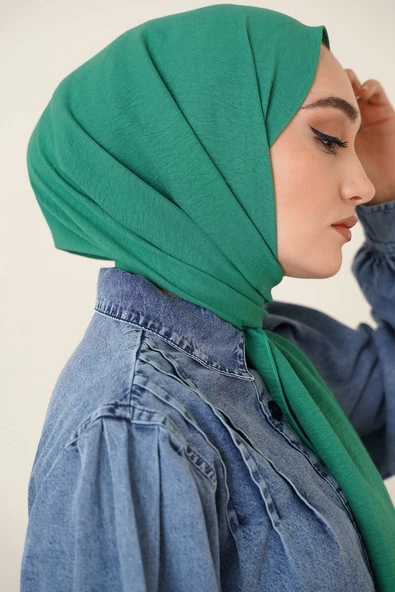 Pamuk Cazz Şal İpek Serisi Yeşil - Resim 3