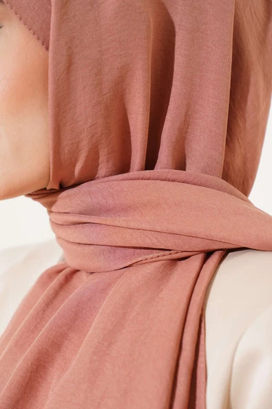 Pamuk Cazz Şal İpek Serisi Soğan Kabuğu - Resim 4