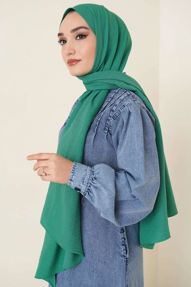 Pamuk Cazz Şal İpek Serisi Yeşil ürün görseli 1