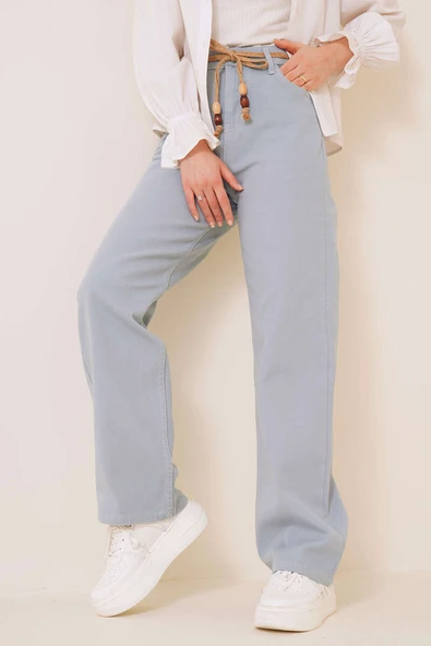 Boru Paça Bondi Mavisi Jean Pantolon - Resim 2