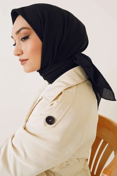 Mio Kare Eşarp Siyah -6