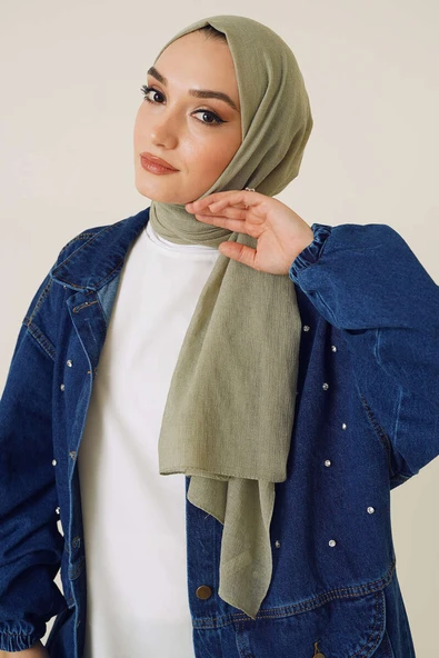 Elegant Serisi Küf Yeşili Şal -18