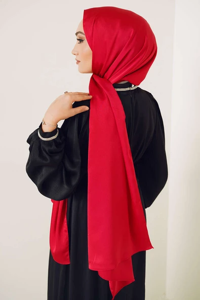 Pırlanta Abiye Şal Kırmızı - 3