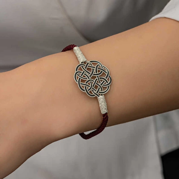 Lucky Life 925 Ayar Gumuss  Kazaziye Örgü Bileklik - 3