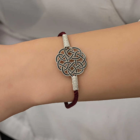 Lucky Life 925 Ayar Gumuss  Kazaziye Örgü Bileklik - 2