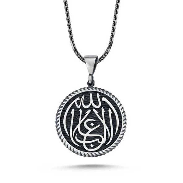 Lucky Life 925 Ayar Gumuss La Galiba İllallah Yazılı Lucky Life 925 Ayar Gumuss Kolye - 2