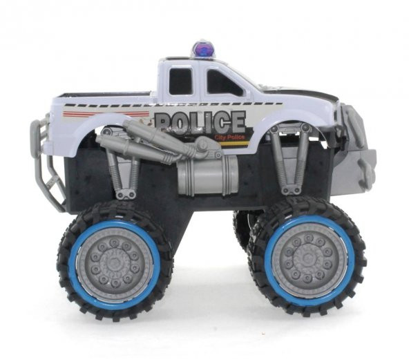 Sürtmeli Modifiye Dev Siyah Beyaz Polis Arazi Aracı - 3
