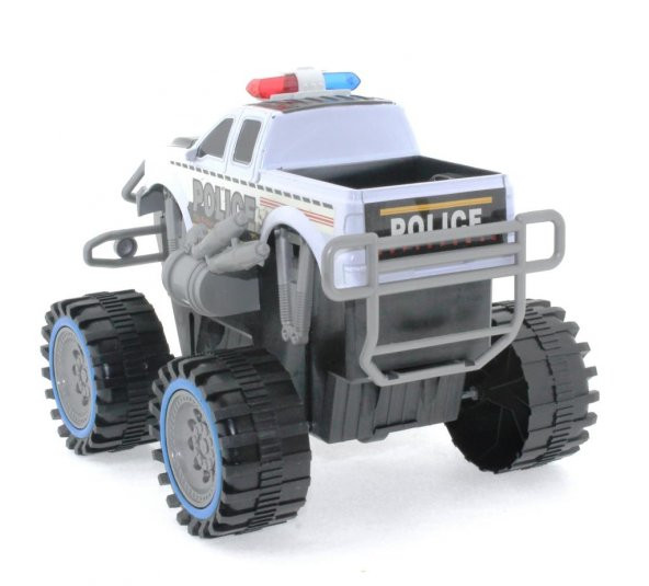Sürtmeli Modifiye Dev Siyah Beyaz Polis Arazi Aracı - 4