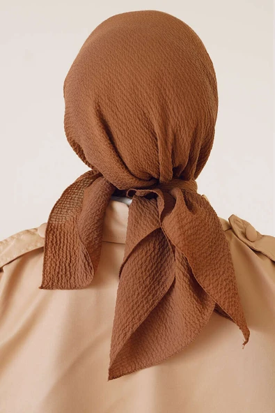 Mio Caz Eşarp Açık Kahve - Resim 3