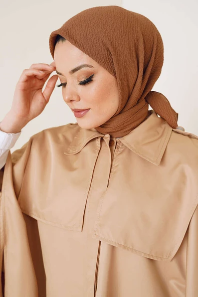 Mio Caz Eşarp Açık Kahve - Resim 2