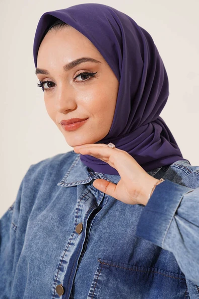 Medine İpeği Eşarp Lavanta - Resim 2