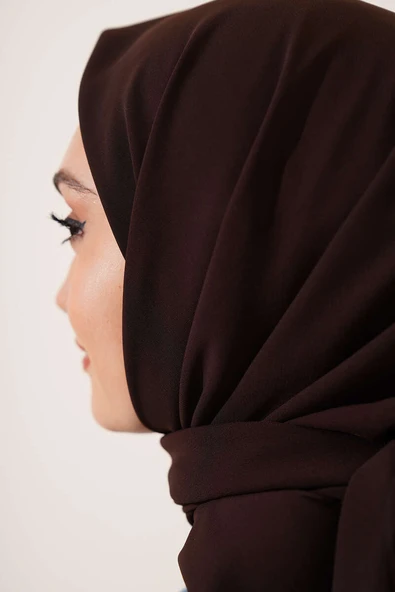 Medine İpeği Eşarp Acı Kahve - Resim 4