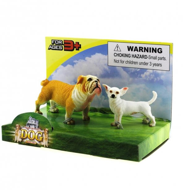 Buldog ve Şivava (Chihuahua) Model Hayvan Köpek - 2