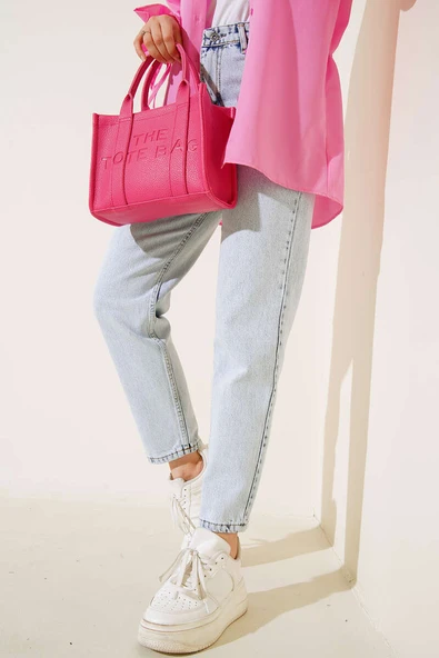 Düz Boyfriend Bondi Açık Kar Pantolon ürün görseli 1