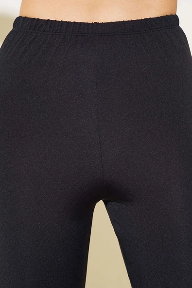 Siyah Uzun Mayo Tayt - Resim 4