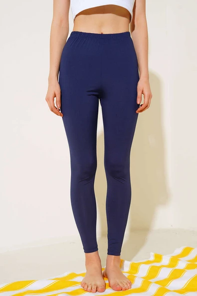 Koyu Lacivert Uzun Mayo Tayt - 2