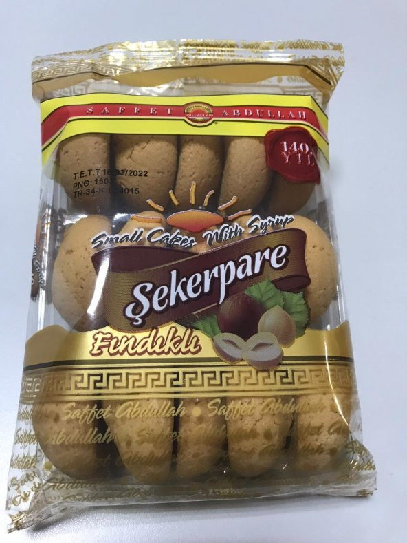 Saffet Abdullah Fındıklı Şekerpare Lüx 250 Gr Tekli  PAKET