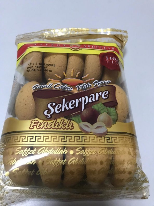 Saffet Abdullah Fındıklı Şekerpare Lüx 250 Gr Tekli PAKET - 2